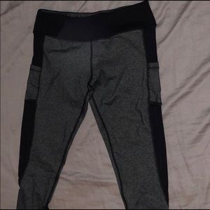 Lululemon pants black and gray with mesh
